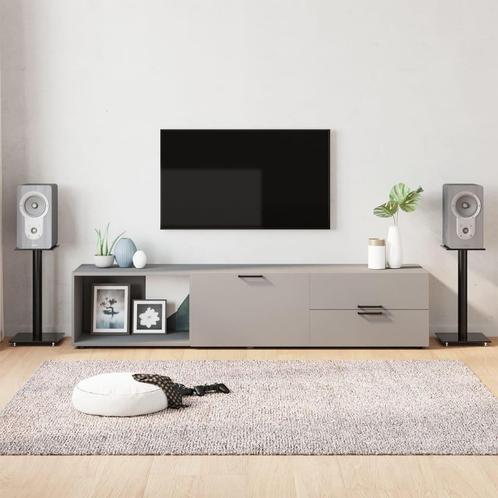 vidaXL Luidsprekerstandaards 2 st 1 pijler gehard glas zwart, Audio, Tv en Foto, Luidsprekerboxen, Nieuw, Verzenden
