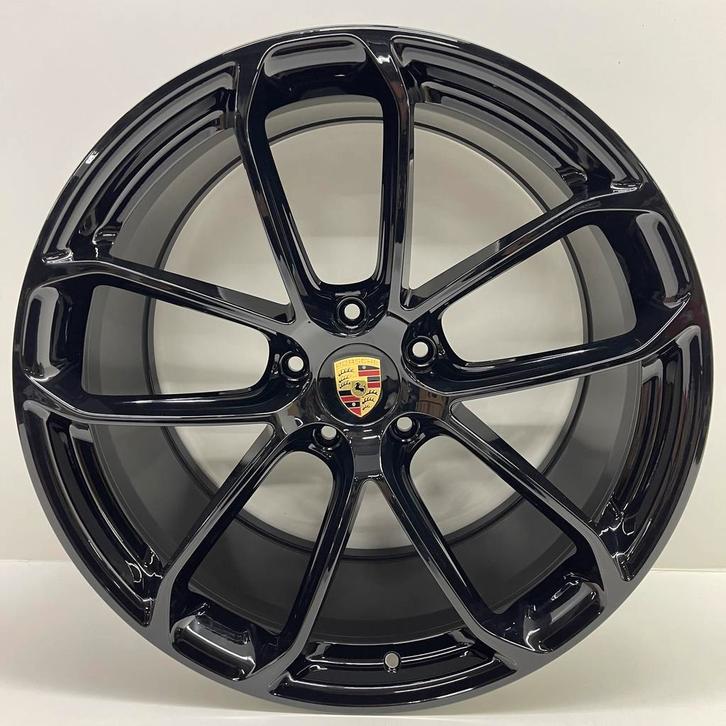 Porsche Boxster/Cayman 981/982 20inch GT4 zwart met banden, Auto-onderdelen, Banden en Velgen, 20 inch, Zomerbanden, 265 mm, Personenwagen