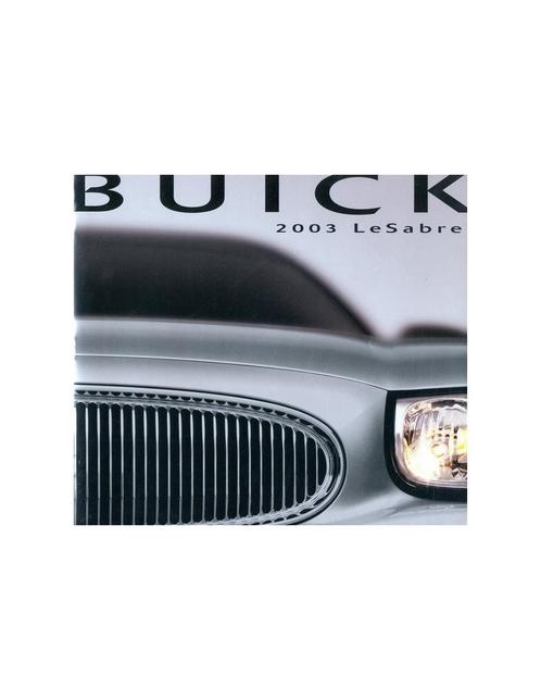 2003 BUICK LESABRE BROCHURE ENGELS, Boeken, Auto's | Folders en Tijdschriften, Ophalen of Verzenden
