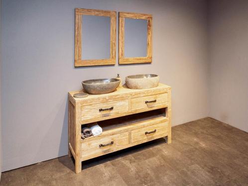 Compleet Badkamermeubelset 140cm Massief teakhout!, Huis en Inrichting, Badkamer | Complete badkamers, Nieuw, Ophalen of Verzenden