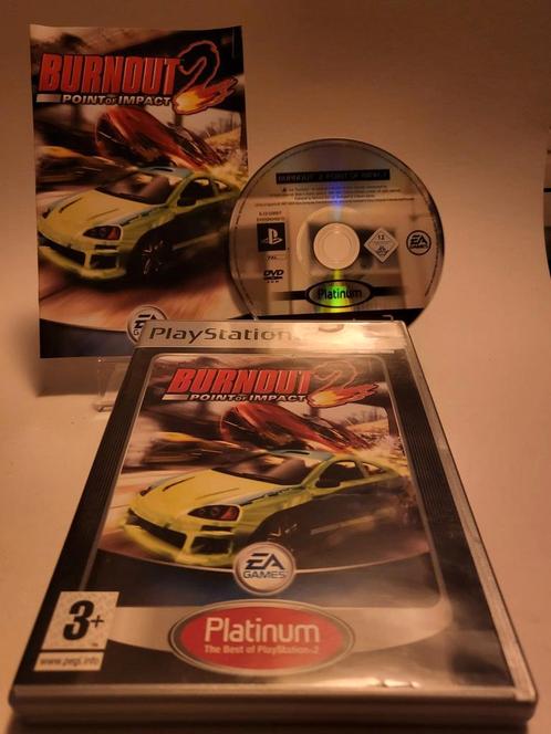 Burnout 2: Point of Impact Platinum Playstation 2, Games en Spelcomputers, Games | Sony PlayStation 2, Zo goed als nieuw, Ophalen of Verzenden