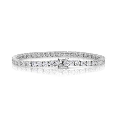 Armband - 18 karaat Witgoud - 10.08ct. tw. Diamant, Handtassen en Accessoires, Armbanden