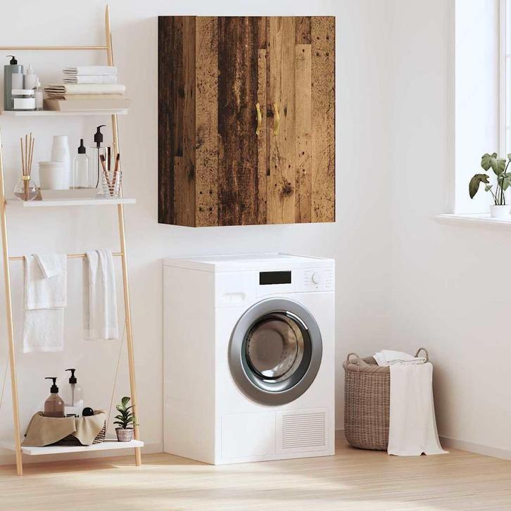 vidaXL Wandkast Oud hout 69.5 x 34 x 90 cm Bewerkt hout, Huis en Inrichting, Kasten | Dressoirs, Nieuw, Verzenden