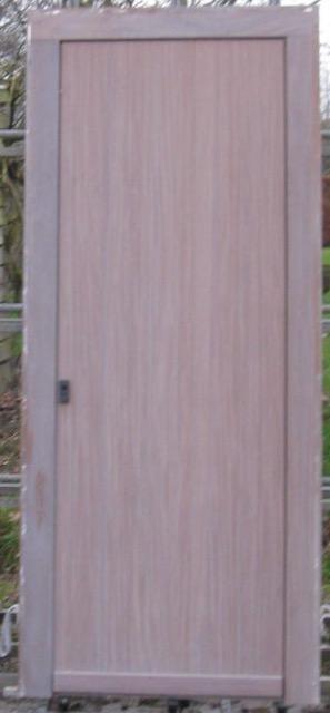 afrormosia houten buitendeur , voordeur , deur 93 x 216, Doe-het-zelf en Bouw, Deuren en Vliegenramen, Zo goed als nieuw, Hout