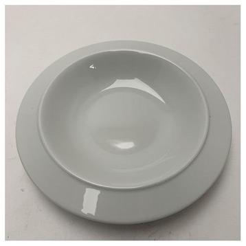 Bieden: Alessi Porcelain Soup Bowl Deep Plate - Elegant Mar beschikbaar voor biedingen