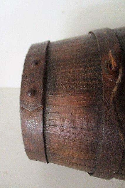 Vat - oak, wrought iron - Kruitvat, Antiek en Kunst, Antiek | Overige Antiek