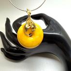 Gouden vergulde halsketting en hanger van natuurlijk