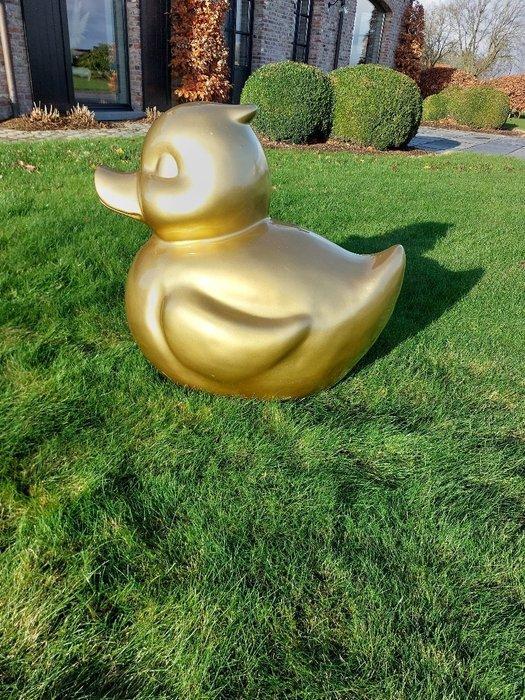 Figuur - Large gold bath duck - 44 cm - Polyresin, Antiek en Kunst, Curiosa en Brocante