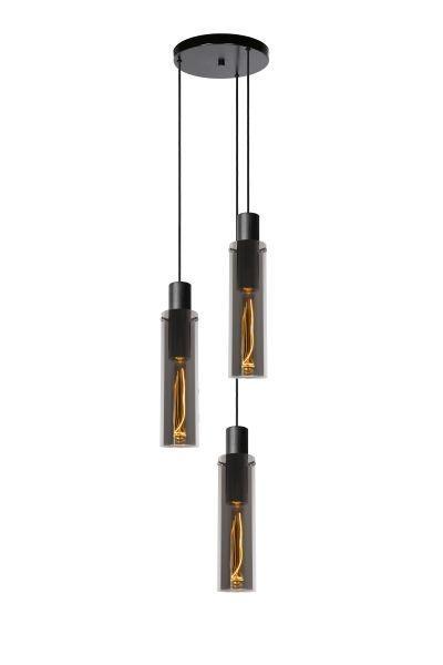 Hanglamp Lucide ORLANDO -  - Ø 32 cm - 3xE27 - Fumé, Maison & Meubles, Lampes | Suspensions, Envoi