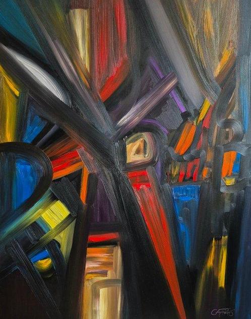 Bruno Cantais (1966) - Modern Abstract, Antiek en Kunst, Kunst | Schilderijen | Modern