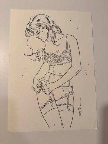 Jim - 1 Original drawing - Une Nuit à Rome - Marie beschikbaar voor biedingen