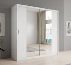 Kledingkast wit - 220x62x215 -Garderobekast met schuifdeuren, Huis en Inrichting, Verzenden, Nieuw