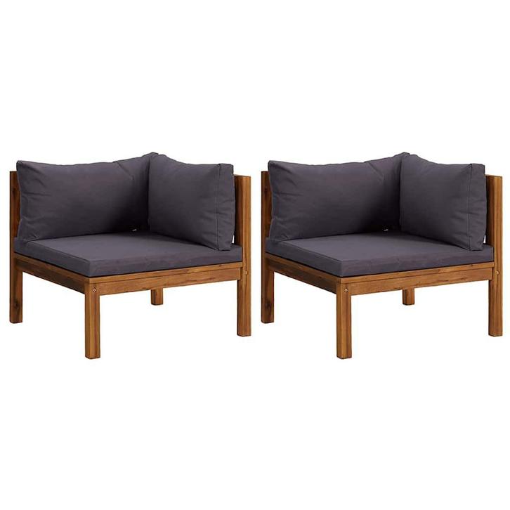 Hoekbank Set Acacia: Donkergrijs - Straffe Korting!, Huis en Inrichting, Zetels | Zetels, 150 tot 200 cm, Minder dan 75 cm, Hoekbank