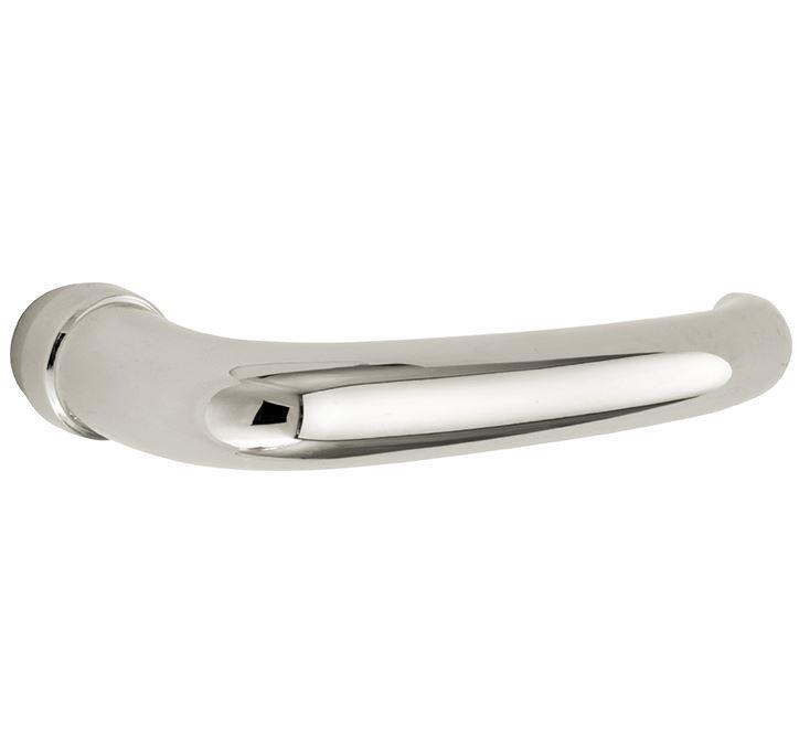 Deurklink Halfsabel glans nikkel, Doe-het-zelf en Bouw, Hang- en Sluitwerk, Klink of Kruk, Nieuw, Overige materialen