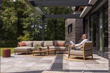 4 Seasons Outdoor Marie chaise loungeset teak met