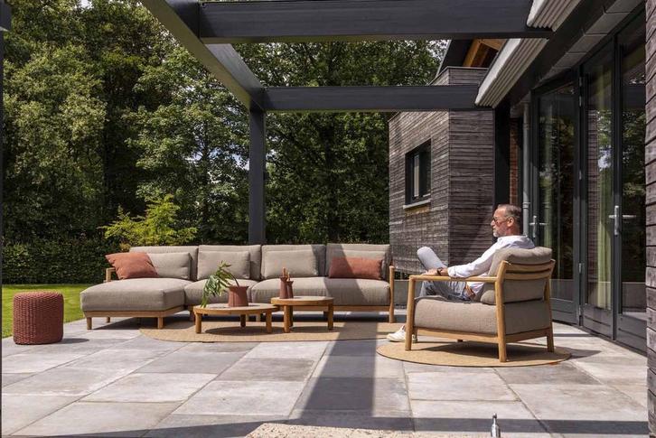 4 Seasons Outdoor Marie chaise loungeset teak met, Tuin en Terras, Tuinsets en Loungesets