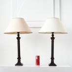 Lampe de table - Acier, Fer, Métal - Deux lampes de table à, Antiek en Kunst