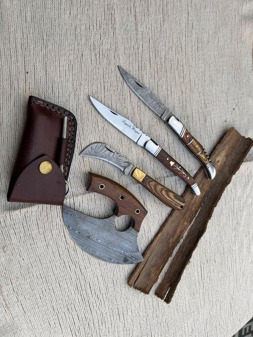 Keukenmes - Kitchen knife set - Handgemaakte Laguiole-messen, Antiek en Kunst, Antiek | Keukengerei