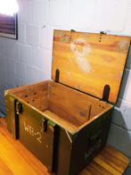 Caisse - Grand Étui Militaire - Acier, Bois de pin, Antiek en Kunst
