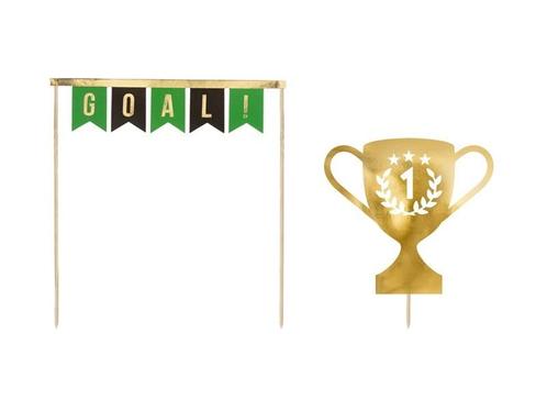 Caketopper Goal 20cm 2st, Hobby en Vrije tijd, Feestartikelen, Nieuw, Verzenden