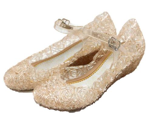 Prinsessenjurk - Glitter schoenen - Goud - Kleedje, Enfants & Bébés, Vêtements enfant | Chaussures & Chaussettes, Envoi