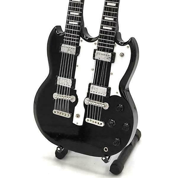 Miniatuur Gibson Double Neck SG gitaar met gratis standaard, Verzamelen, Film en Tv, Beeldje, Replica of Model, Nieuw, Verzenden