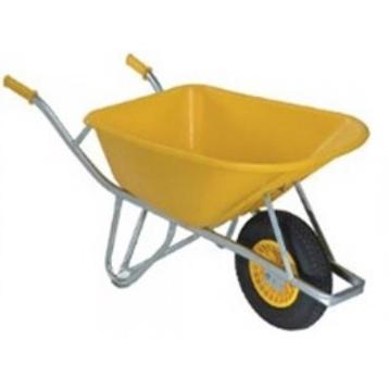Kruiwagen in heavy duty kunststof 100liter met stalen velg, Neuf