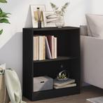 vidaXL Boekenkast 60x24x76 cm bewerkt hout zwart, Huis en Inrichting, Kasten | Boekenkasten, Verzenden, Nieuw
