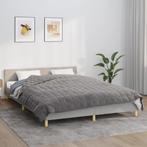 vidaXL Verzwaringsdeken 200x200 cm 9 kg stof grijs, Verzenden, Nieuw