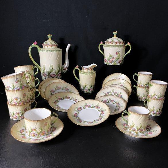 Bac & Perigault / Limoges - Koffie- en theeservies (27) -, Antiek en Kunst, Antiek | Meubels | Tafels