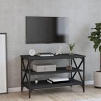 vidaXL Tv-meubel 80x40x50 cm bewerkt hout zwart, Huis en Inrichting, Tafels | Bijzettafels, Verzenden, Nieuw