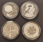 Italië. 5 Euro / 10 Euro 2003/2006 (4 stuks) Proof + BU