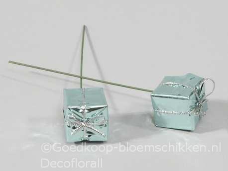 Giftboxes 25*25mm Turquoise +/- 60 PER PAK cadeautjes, Huis en Inrichting, Woonaccessoires | Kunstplanten en Kunstbloemen, Nieuw