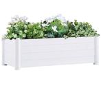 vidaXL Plantenbak verhoogd 100x43x35 cm PP wit, Tuin en Terras, Verzenden, Nieuw