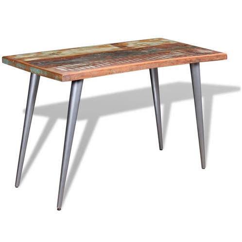 vidaXL Eettafel 120x60x76 cm massief gerecycled hout, Maison & Meubles, Tables | Tables à manger, Envoi