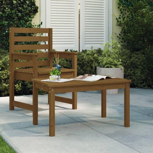 vidaXL Tuintafel 82,5x50,5x45 cm massief grenenhout, Tuin en Terras, Tuintafels, Nieuw, Verzenden