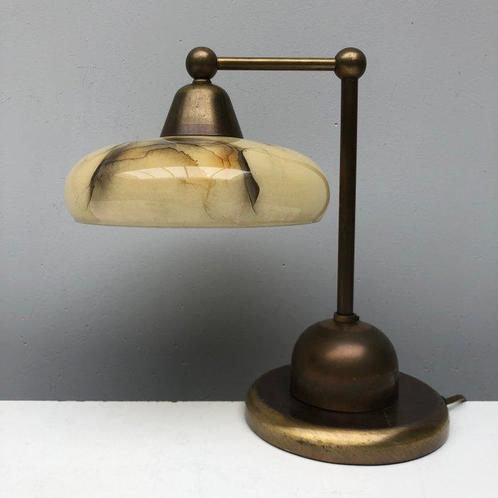 Bureaulamp - Opaline glas, Antiek en Kunst, Curiosa en Brocante