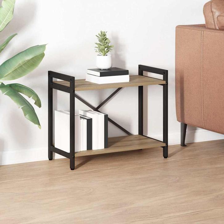 vidaXL Boekenkast artisanaal eikenkleurig 60 x 30 x 48.5 cm, Huis en Inrichting, Kasten | Boekenkasten, Nieuw, Verzenden