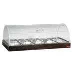 Vitrineplateau | Wengé | Plexiglas Koepel | 5x 1/3 GN + 5x, Verzenden, Nieuw in verpakking