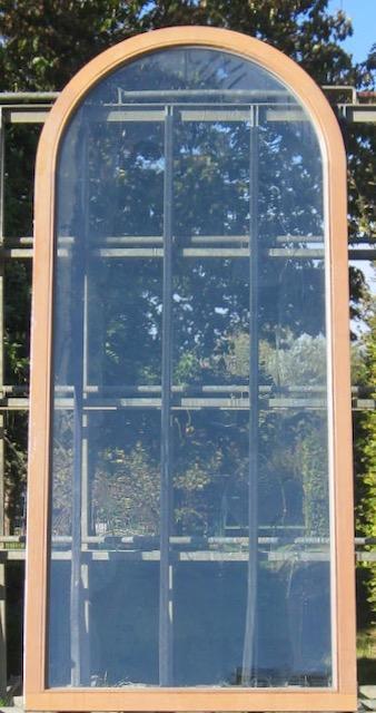 afrormosia houten raam , boograam , chassis 117 x 261, Doe-het-zelf en Bouw, Raamkozijnen en Schuifdeuren, Inclusief glas, Nieuw