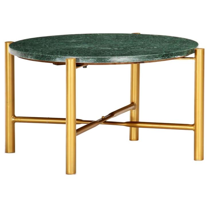 vidaXL Salontafel 60x60x35 cm echt steen met marmeren, Huis en Inrichting, Tafels | Salontafels, Nieuw, Verzenden