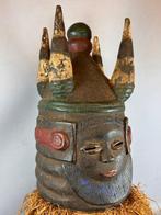 Colorful Sowei Sande Society Mask - Sierra Leone., Antiek en Kunst