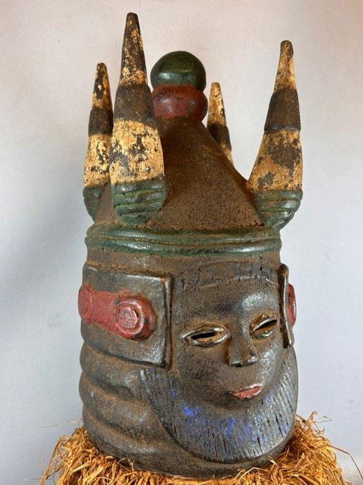 Colorful Sowei Sande Society Mask - Sierra Leone., Antiek en Kunst, Kunst | Niet-Westerse kunst