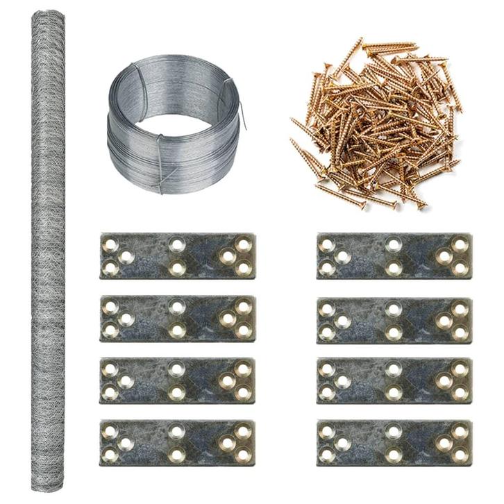 vidaXL Kippenhok verlengstuk 268x100x190 cm metaal, Dieren en Toebehoren, Knaagdieren en Konijnen | Hokken en Kooien, Nieuw, Verzenden