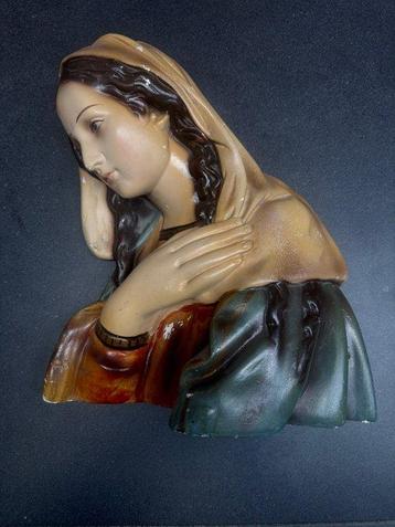 Beeld - Madonna - 33 cm - Antiek - Gips - 1920-1930
