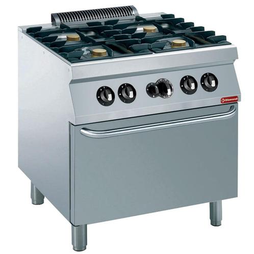 Fornuis 4 Vuren 5,5 Kw, Gas Oven GN 2/1, Zakelijke goederen, Horeca | Keukenapparatuur, Ophalen of Verzenden