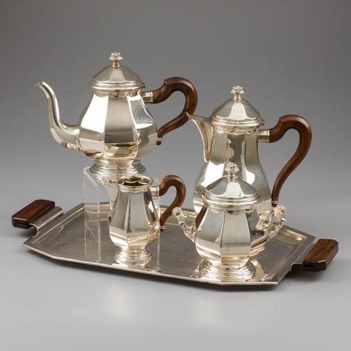 België ca. 1925 - Art Deco - Koffie- en theeservies (5) -, Antiek en Kunst, Antiek | Zilver en Goud