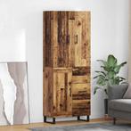 vidaXL Highboard met lade 2 pcs Oud Hout Gefabriceerd Hout, Huis en Inrichting, Verzenden, Nieuw