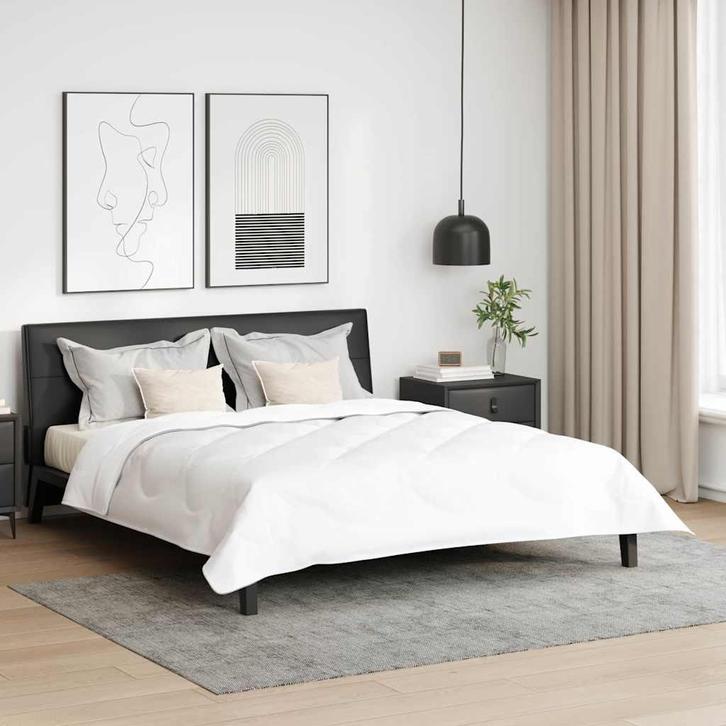 vidaXL Deken Set met kussen 3 pcs Wit Microfiber en Donsveer, Huis en Inrichting, Slaapkamer | Beddengoed, Nieuw, Verzenden