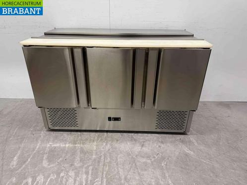 RVS Koelwerkbank Saladette 3 deuren 136 cm 230V Horeca, Zakelijke goederen, Horeca | Keukenapparatuur, Ophalen of Verzenden